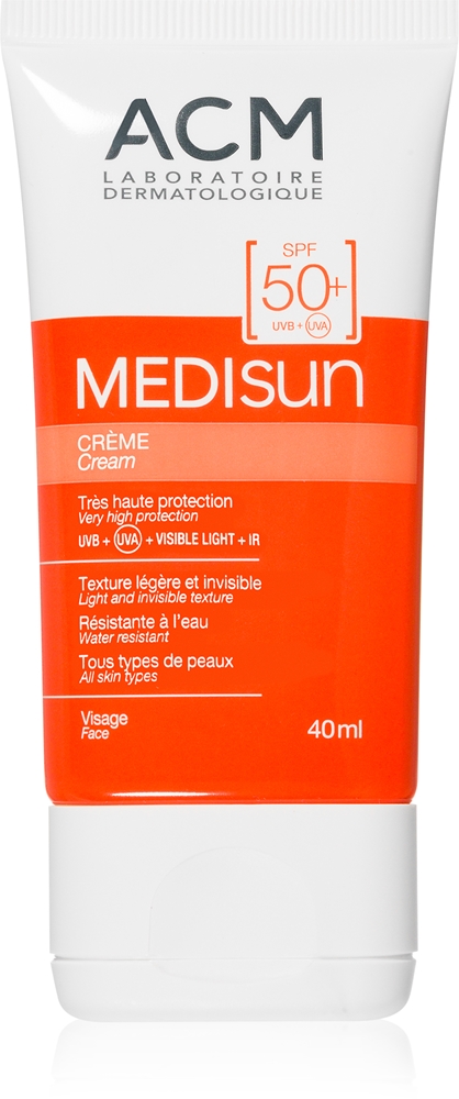 

Водостойкий солнцезащитный крем для лица Medisun spf 50+ Acm, 40 мл