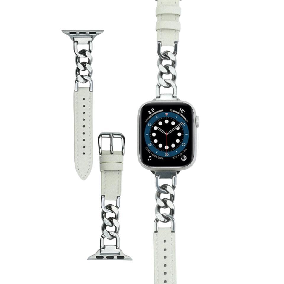 

Ремешок совместимый с Apple, металл Zhongwo, Elegant White