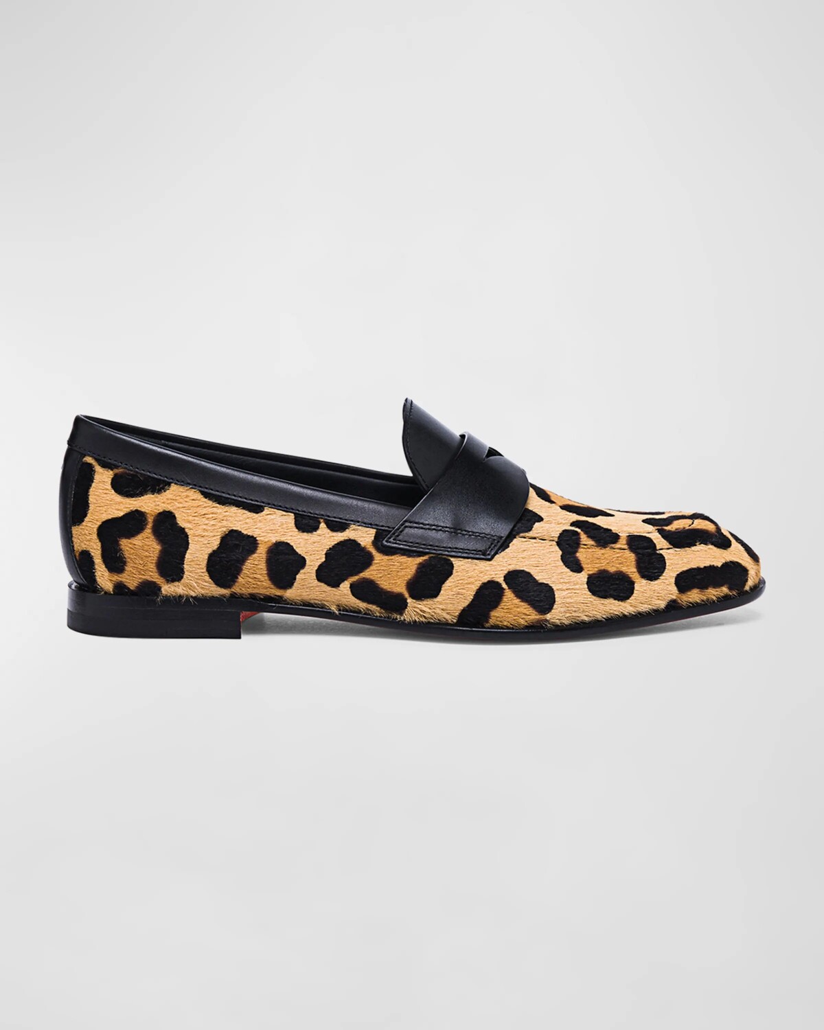 Кожаные лоферы Facile с леопардовым принтом Santoni, цвет Tan