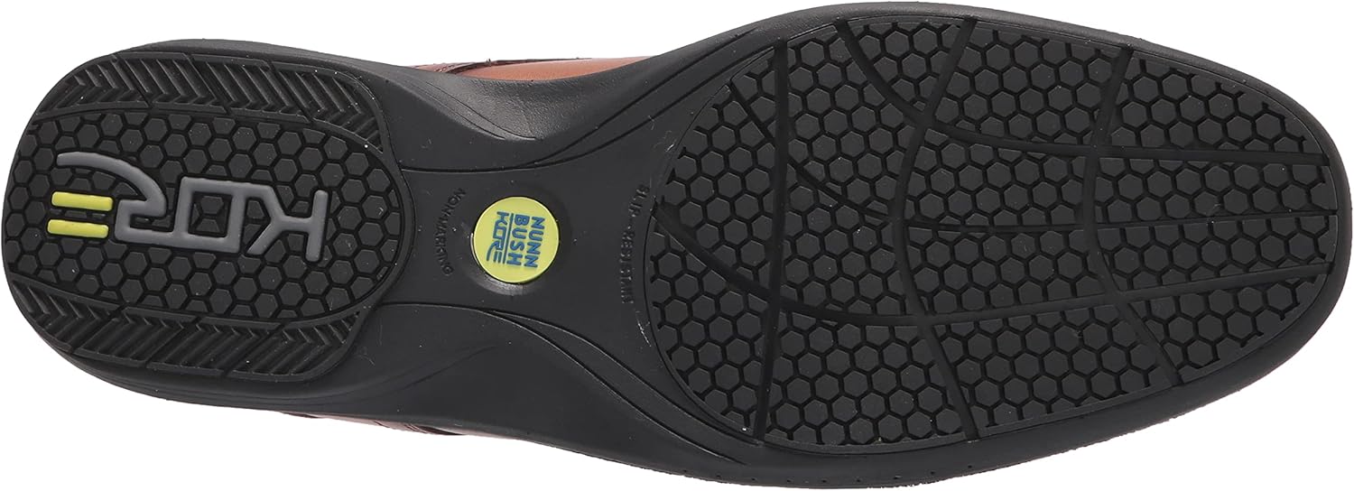 Мужские мокасины Nunn Bush Pro Bicycle Toe с технологией комфорта Kore Slip Resistant, Cognac — фото 4