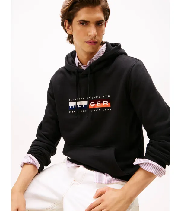 Толстовка с блочной графикой Regular fit Tommy Hilfiger, черный — фото 4