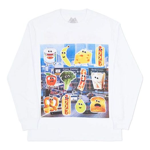 

Футболка PALACE Printing Long Sleeves Unisex White, белый