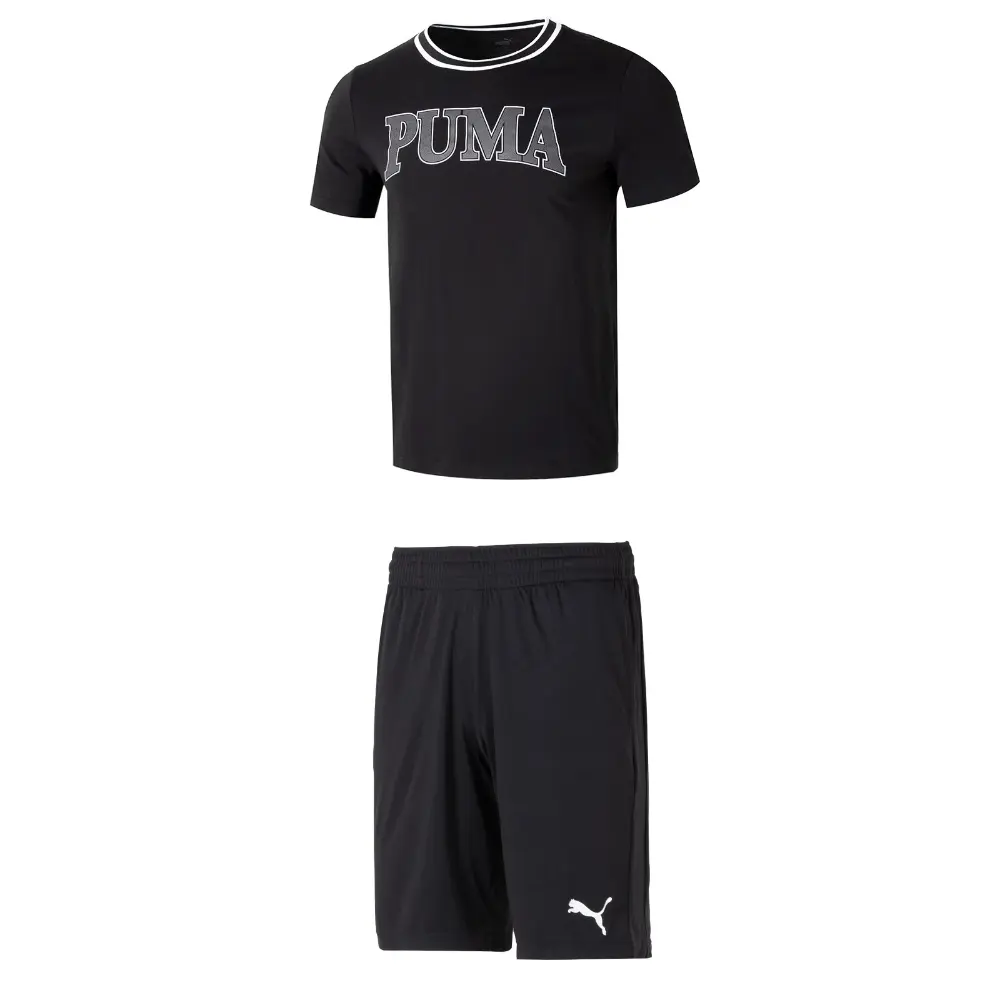 

ACTIVE Повседневный спортивный мужской спортивный костюм черный Puma, черный