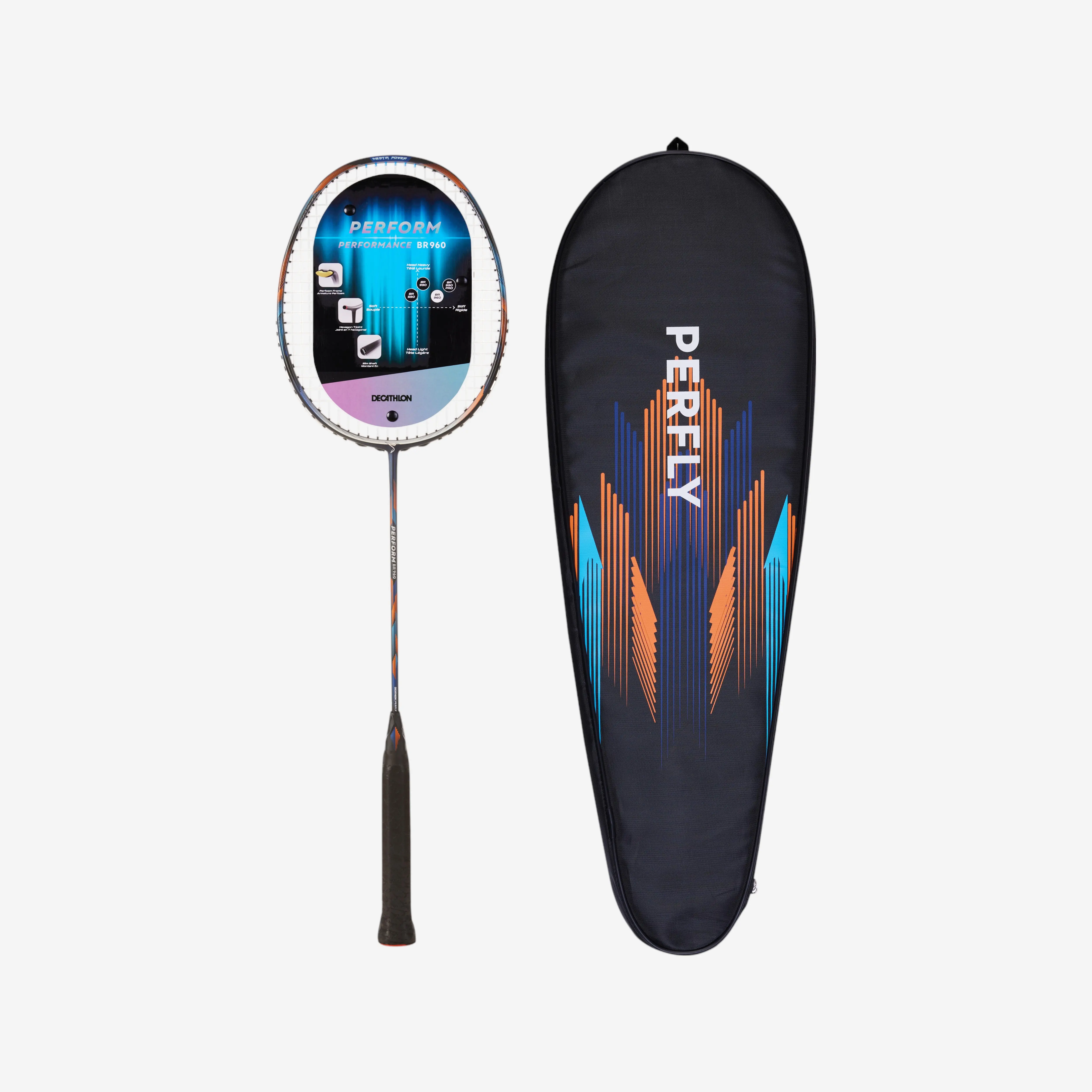 

Мужская теннисная ракетка Perfly Attack Series 960 лава оранж