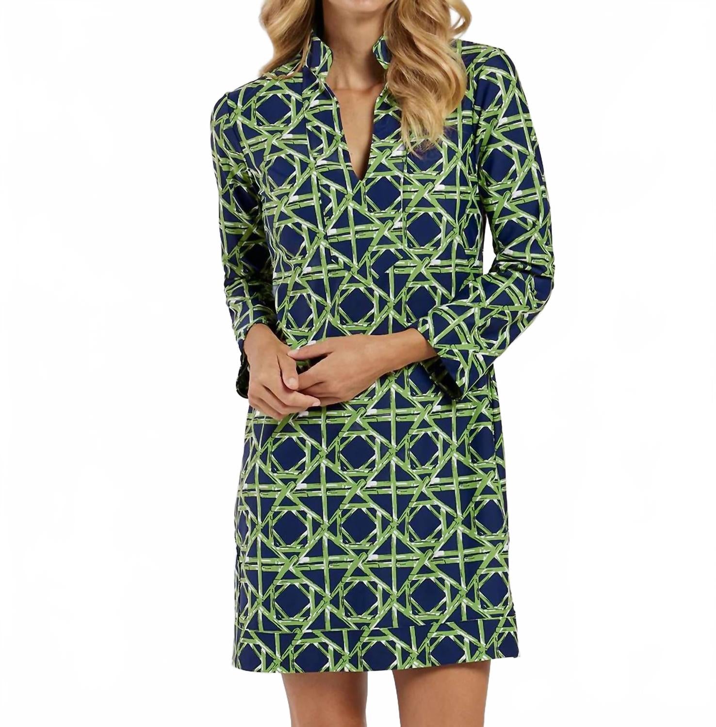 

Мини-платье Kate из бамбукового ротанга в темно-синем цвете JUDE CONNALLY