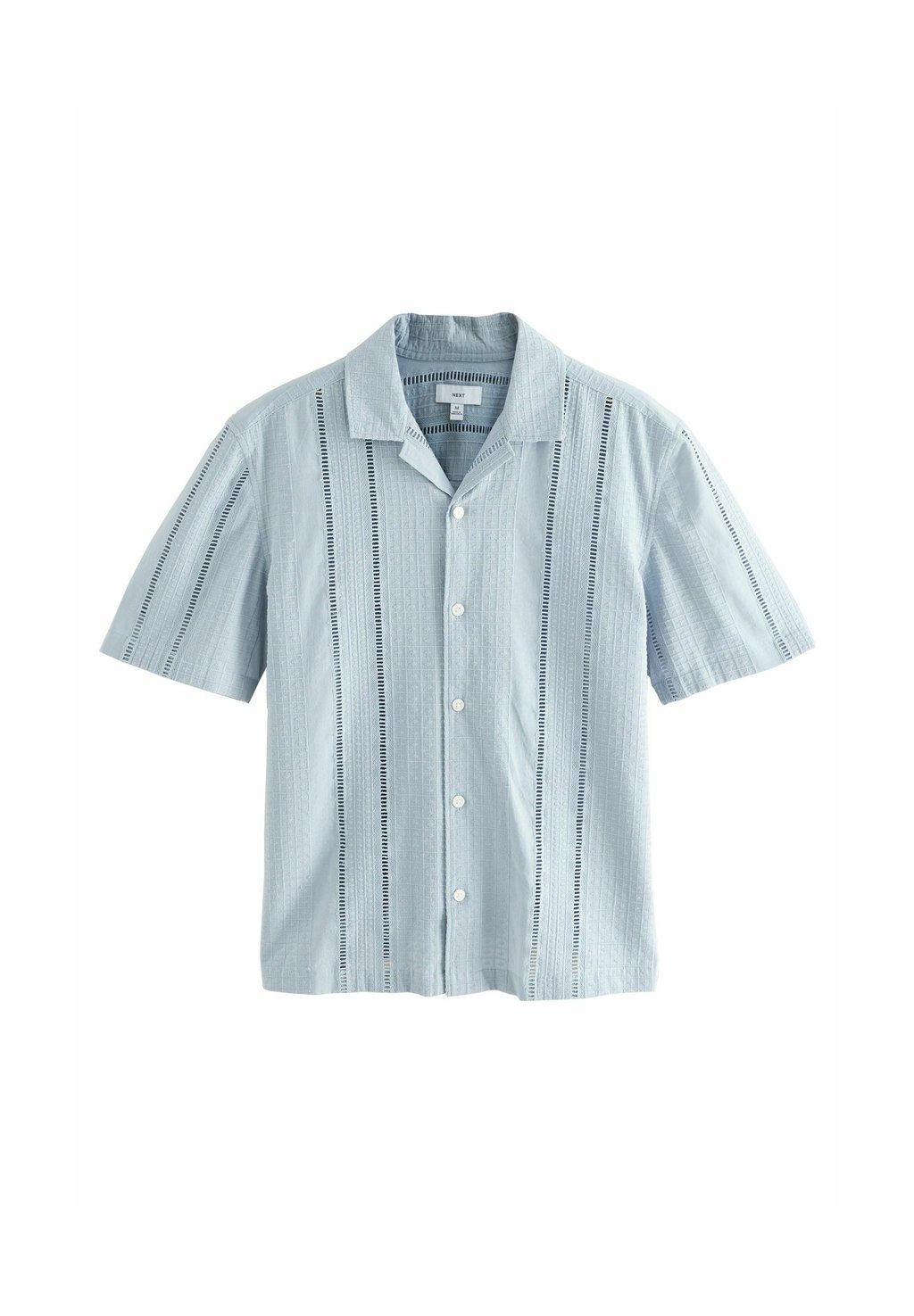 

Рубашка REGULAR FIT-TEXTURED BRODERIE SHORT SLEEVE Next, синий