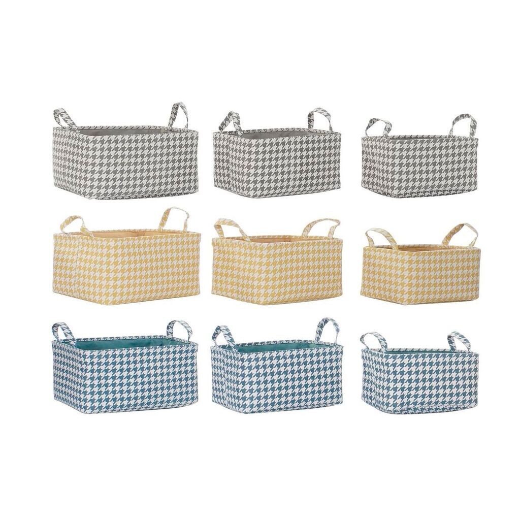

Набор корзин DKD Home Decor Полиэстер Алюминий (40 x 30 x 20 см) (3 шт.)