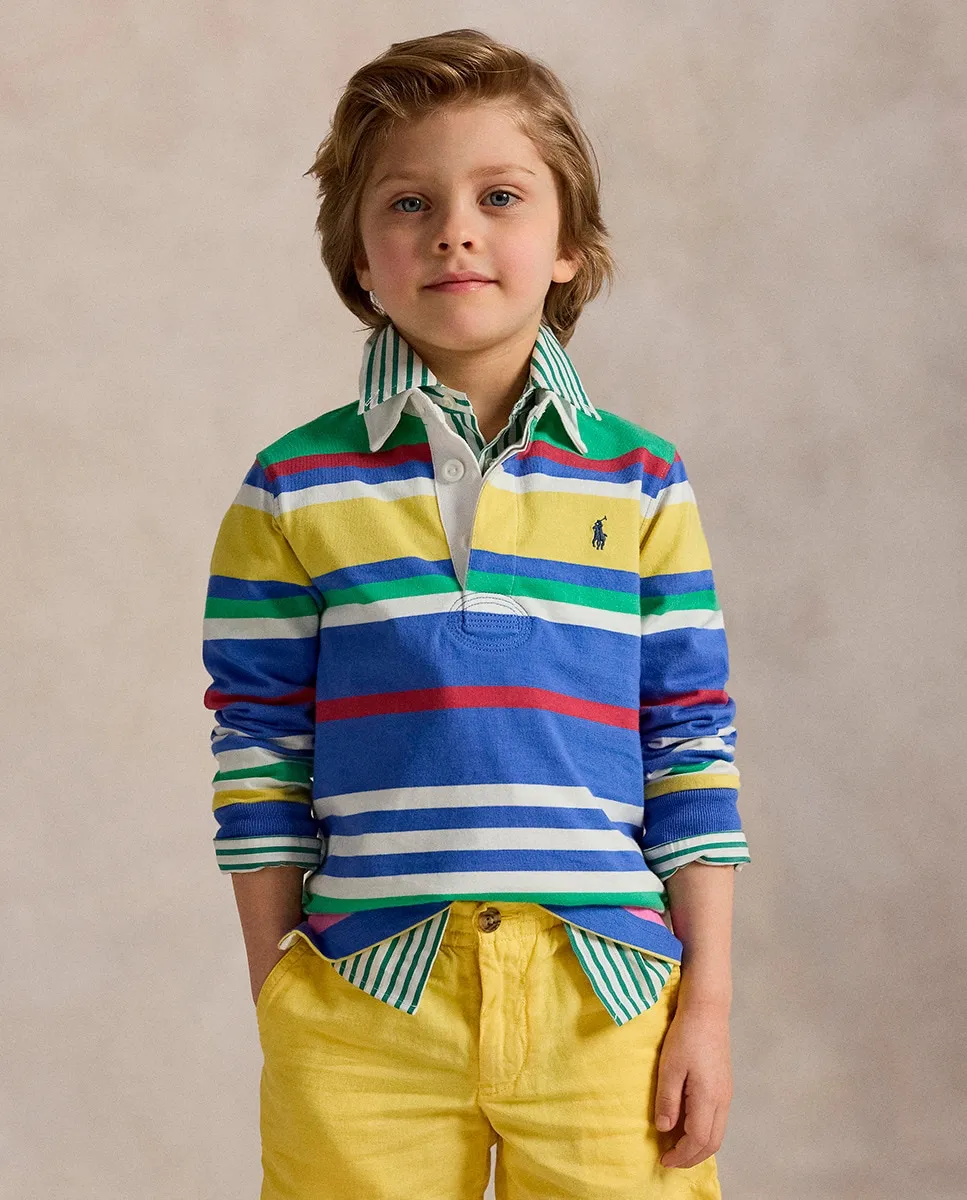 

Рубашка поло из хлопка с длинными рукавами Polo Ralph Lauren, многоцветный