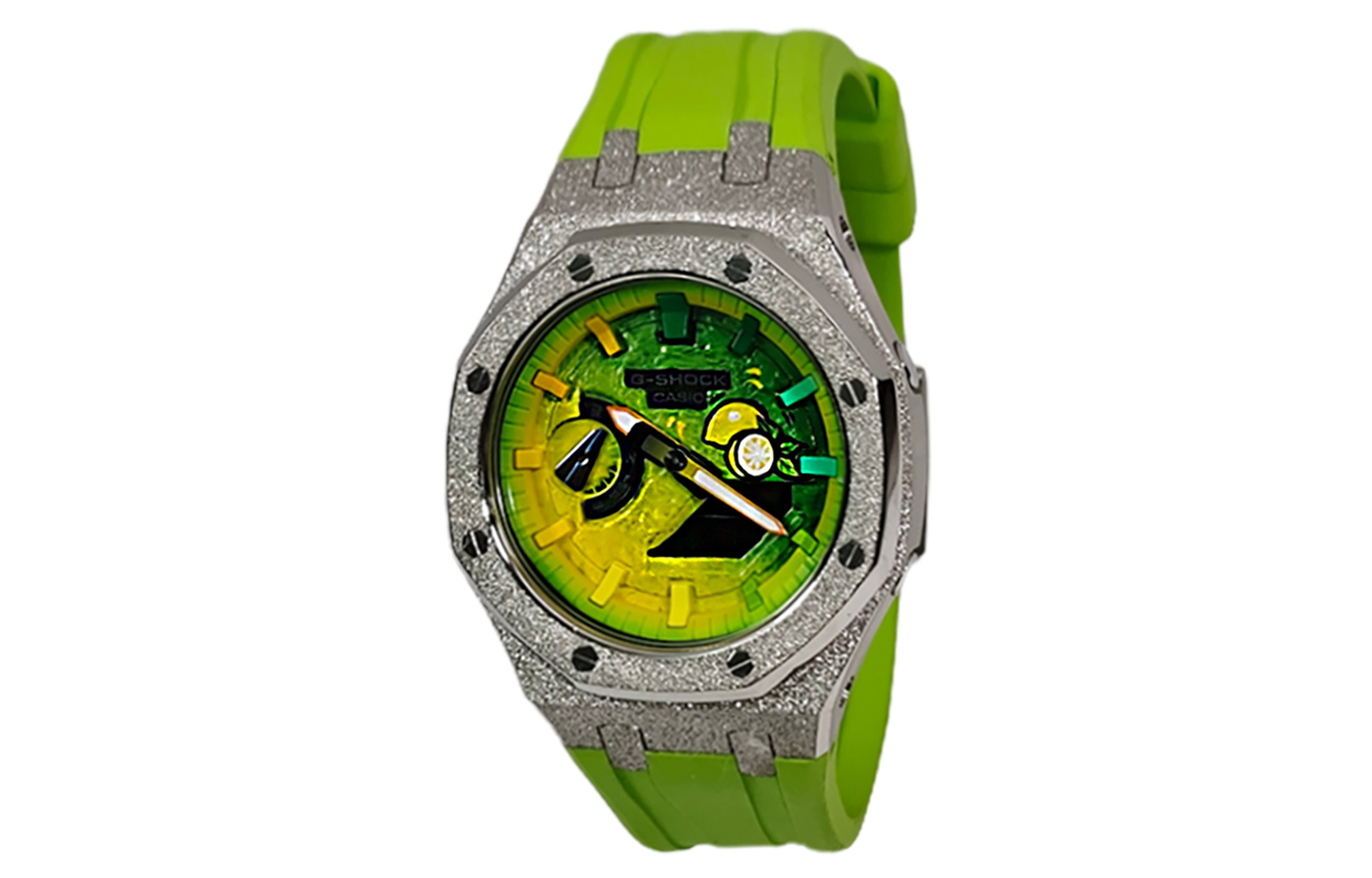 

CASIO Часы Retrofit Series Quartz Movement Fluoroelastomer Strap Watch Men's Watch Green Dial