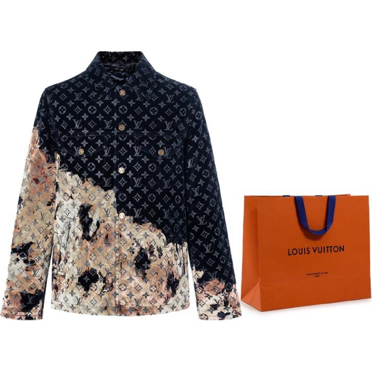 

LOUIS VUITTON Выбеленное джинсовое пальто Monogram, Shopping Bag Included