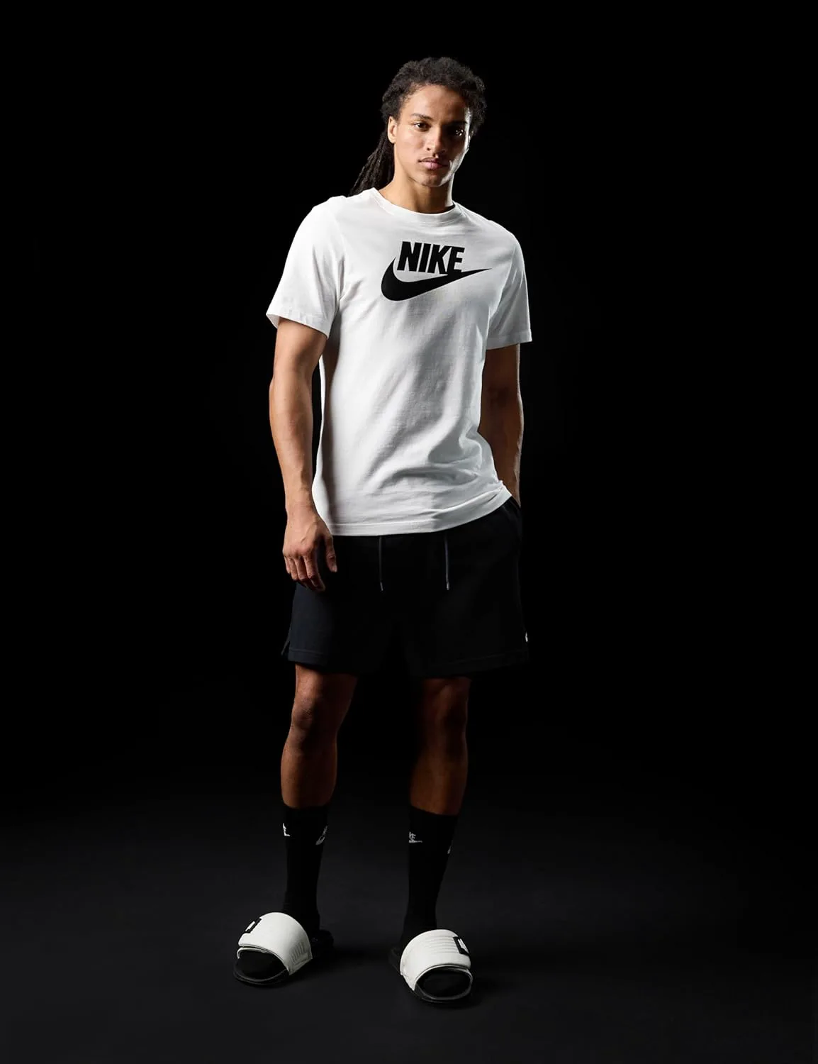 Унисекс сандалии Nike Offcourt Adjust, белый/черный — фото 4