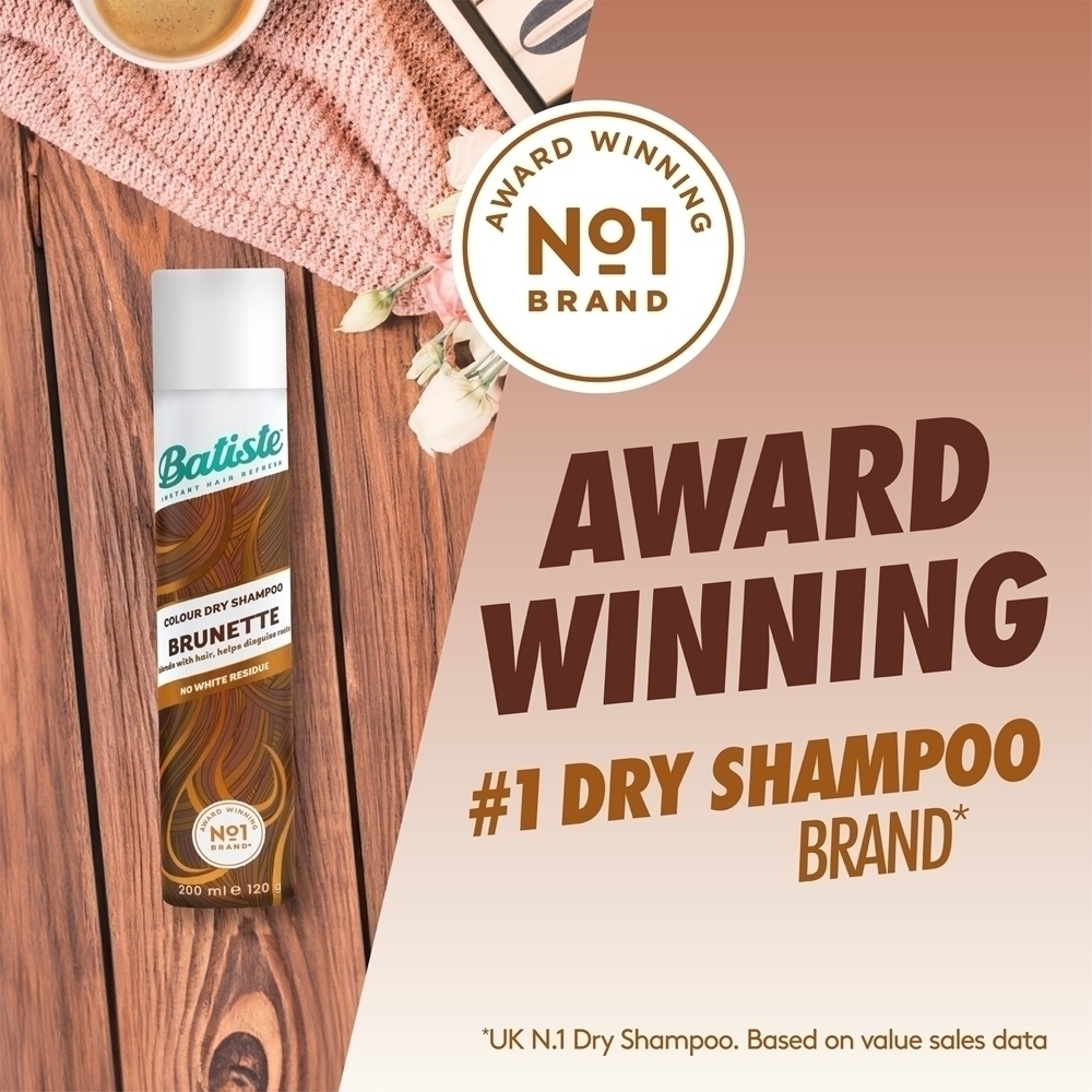 Сухой шампунь Hint of Colour Brunette для каштановых волос Batiste, 200 мл — фото 2