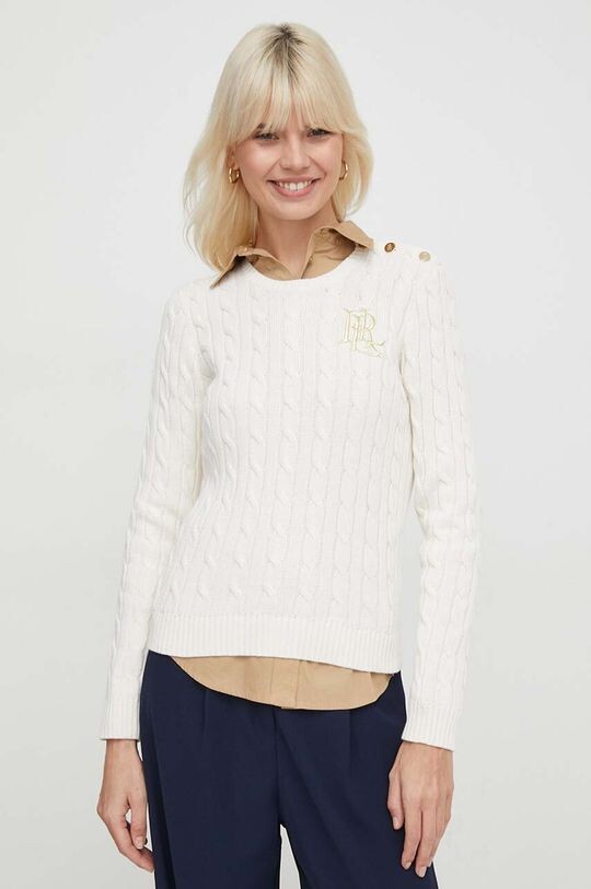 

Хлопковый свитер Lauren Ralph Lauren, бежевый