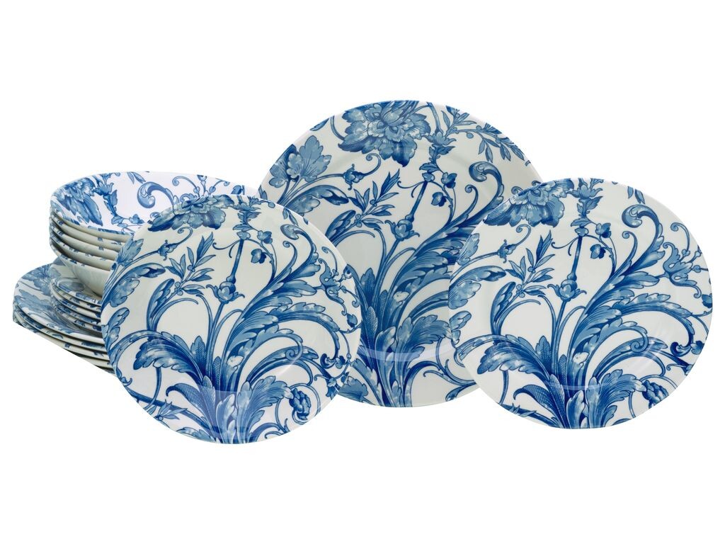 

CreaTable, 17384, Venecia Blue, набор тарелок, 18 предметов, керамика, синий