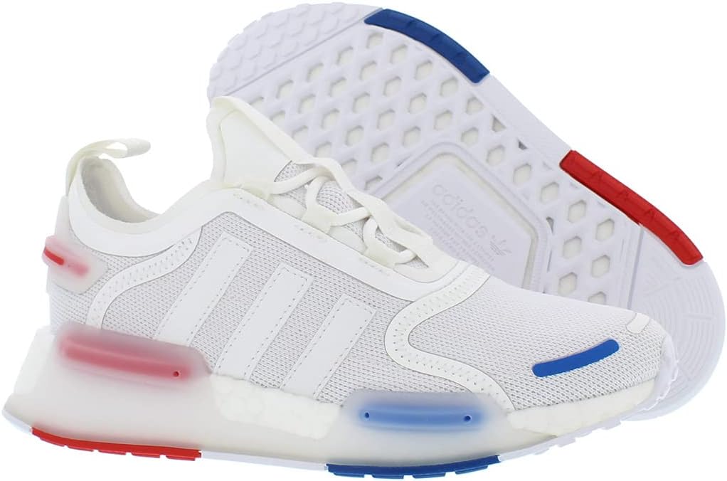 Кроссовки adidas NMDV3 для мальчиков, белый/красный/синий — фото 3