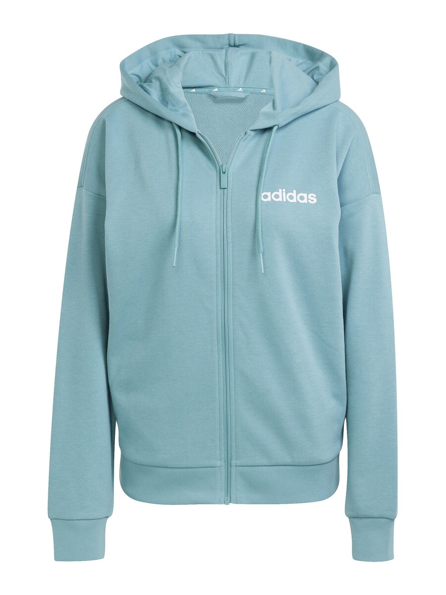 

Спортивная толстовка с капюшоном на молнии ADIDAS SPORTSWEAR Essentials, светло-синий