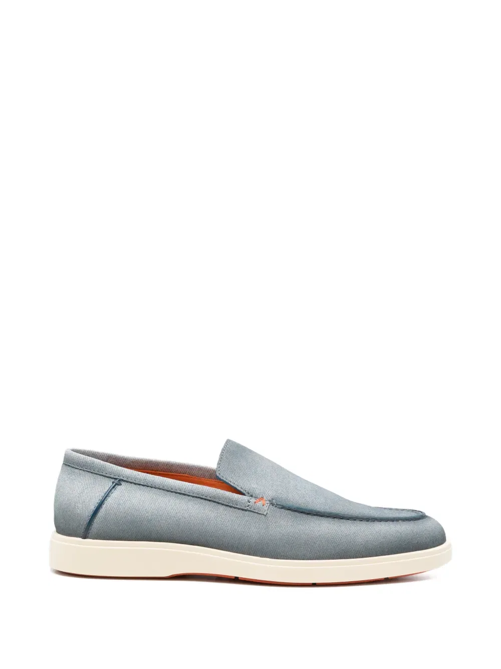 Лоферы со швом Santoni, синий