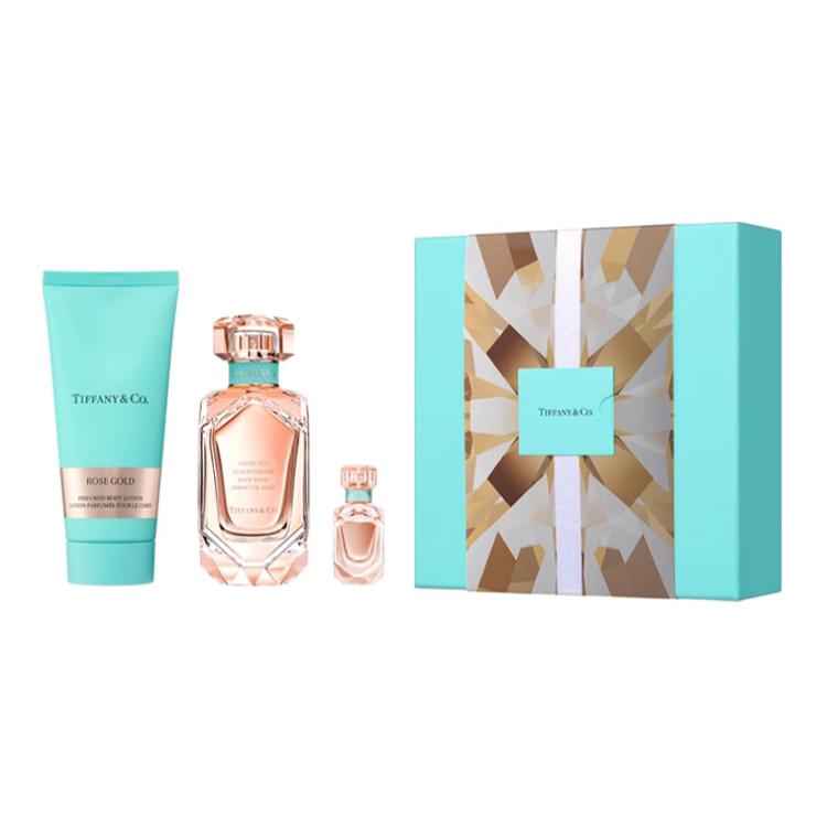 Дорожный набор Tiffany & Co. Rose Gold Premium Collection Box: духи, 75 мл + лосьон для тела, 100 мл + духи, 5 мл