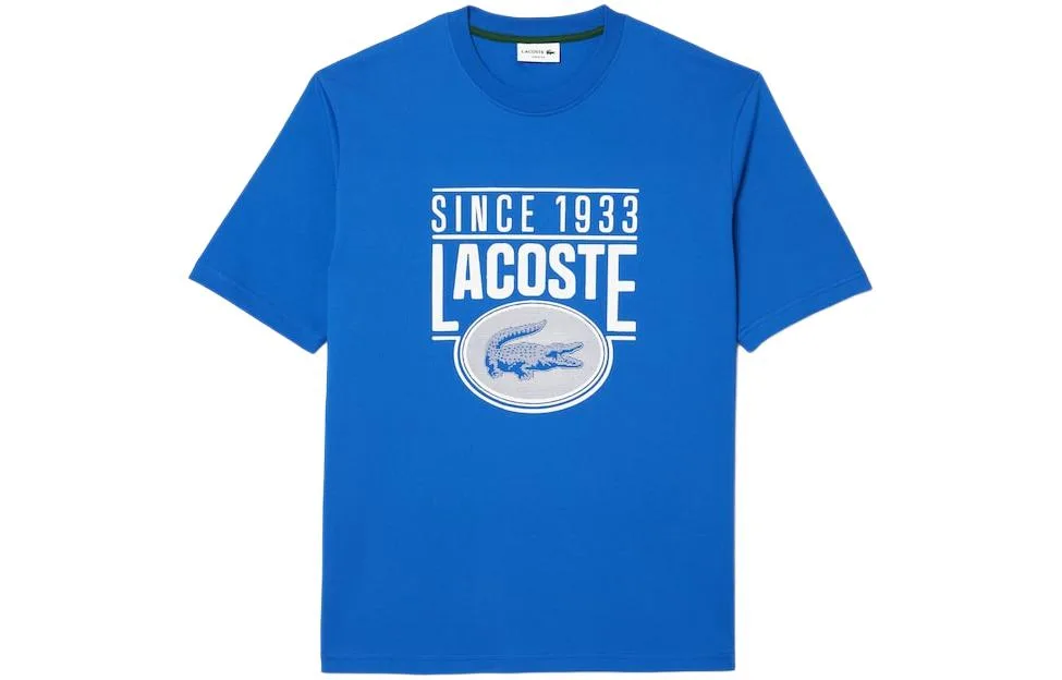 Футболка из органического хлопка с логотипом LACOSTE, Ladig Blue — фото 3
