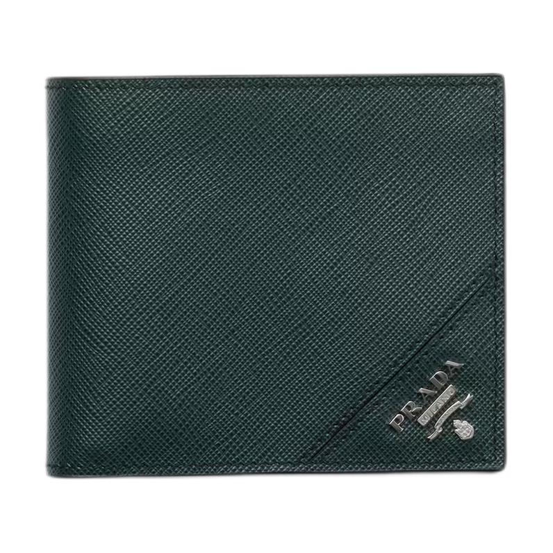 

PRADA Женский бумажник из телячьей кожи нефритового цвета