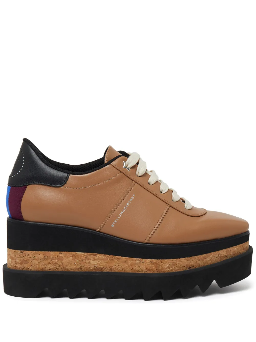 Кроссовки Sneak-Elyse 80 на платформе STELLA MCCARTNEY, коричневый