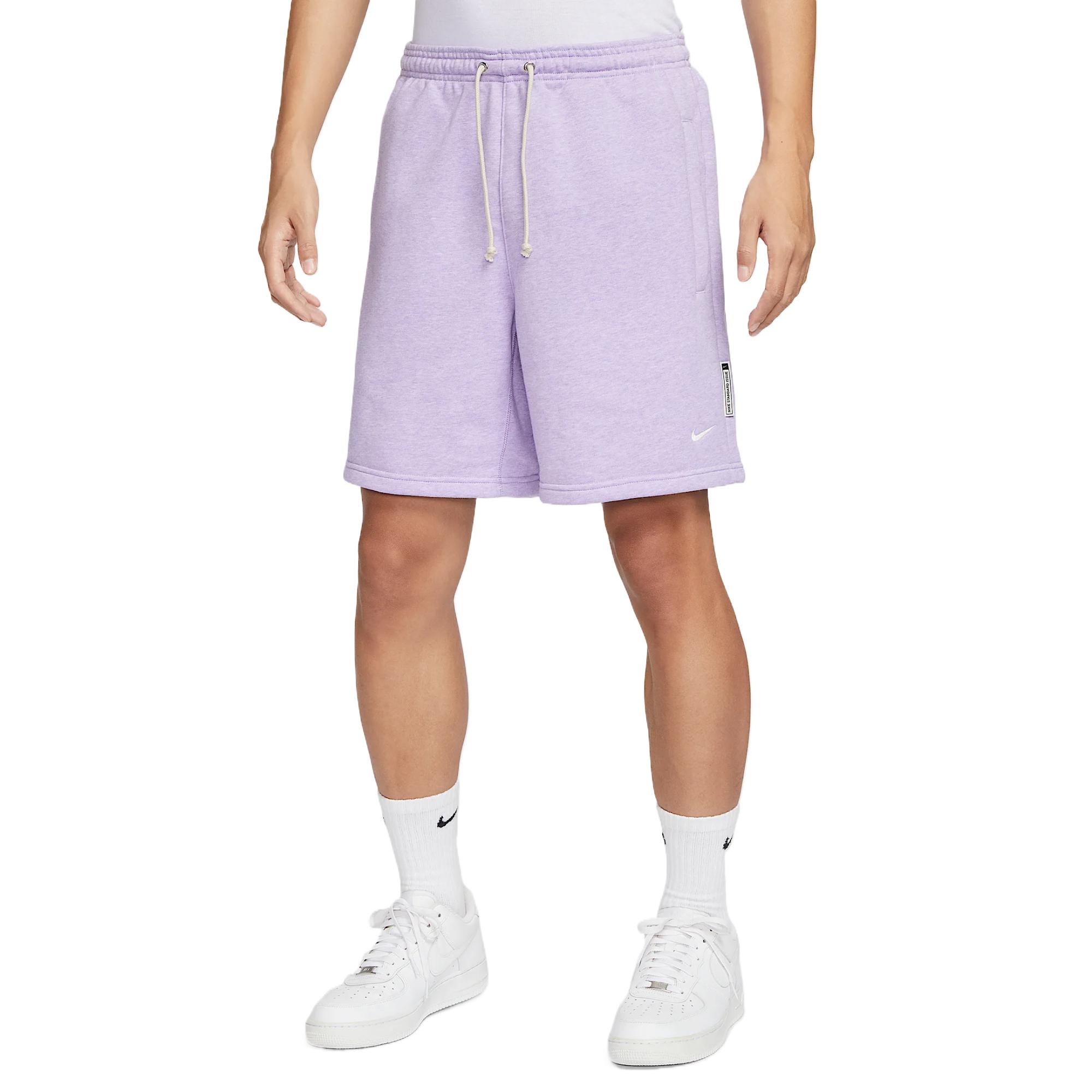 Nike Мужские баскетбольные шорты dri fit standard issue hydrangea purple/coloring/delicate ivory white — фото 4