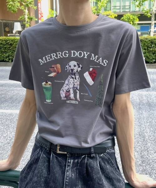 

Футболка с принтом B.R.U, серый