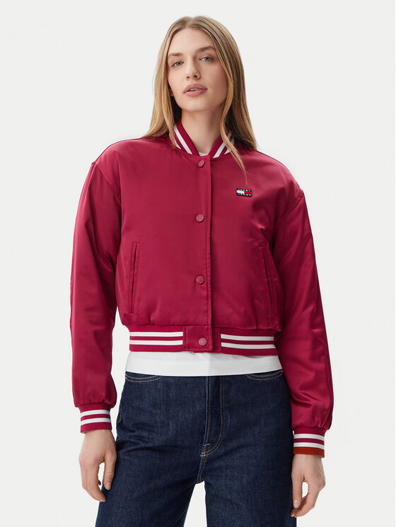 

Куртка-Бомбер стандартный крой Satin Coach DW0DW20229 Tommy Jeans, розовый
