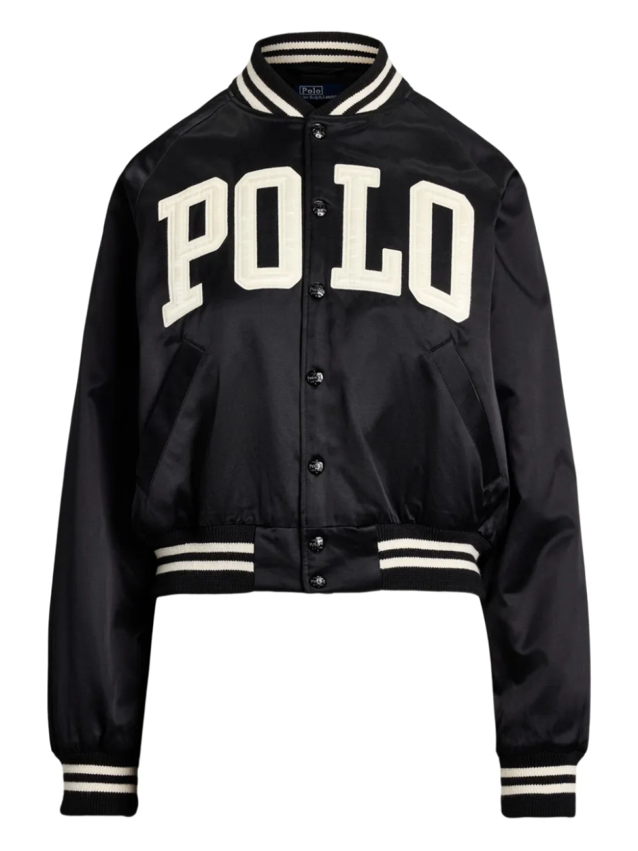 

Атласная куртка-бомбер с логотипом Polo Ralph Lauren, черный