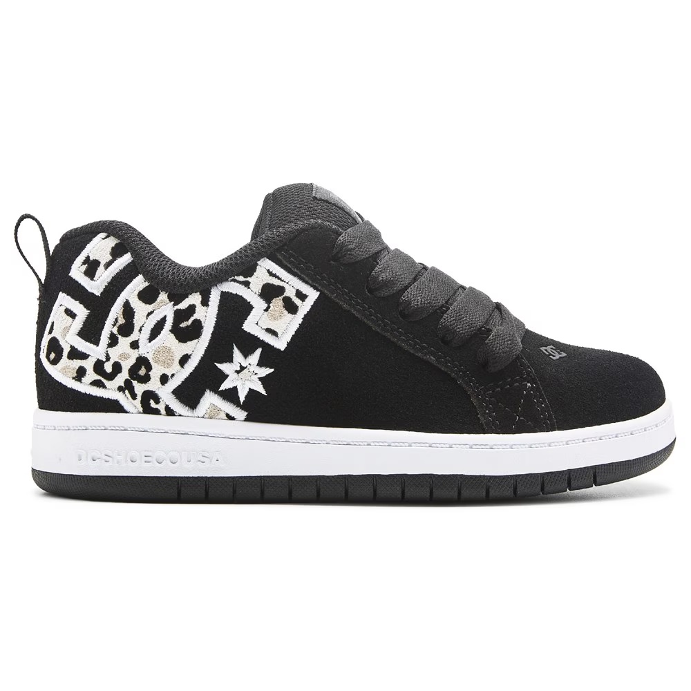 Детские кроссовки court graffik для малышей/подростков Dc Shoes, black/leopard — фото 2