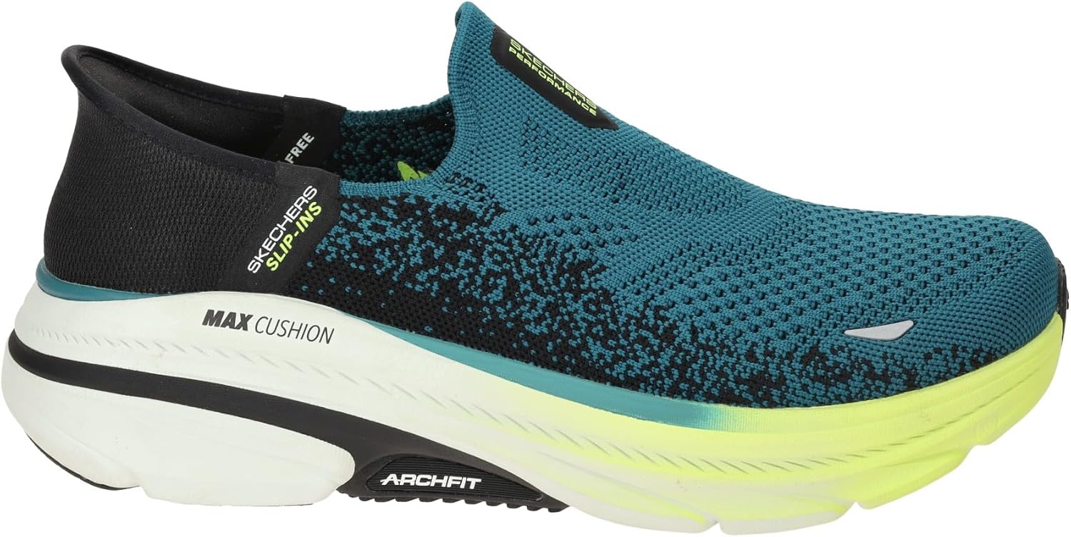 Мужские кроссовки Skechers Hands Free Slip-ins Max Cushioning Arch Fit 2.0 - Fortuitous 2.0, черный/синий — фото 2