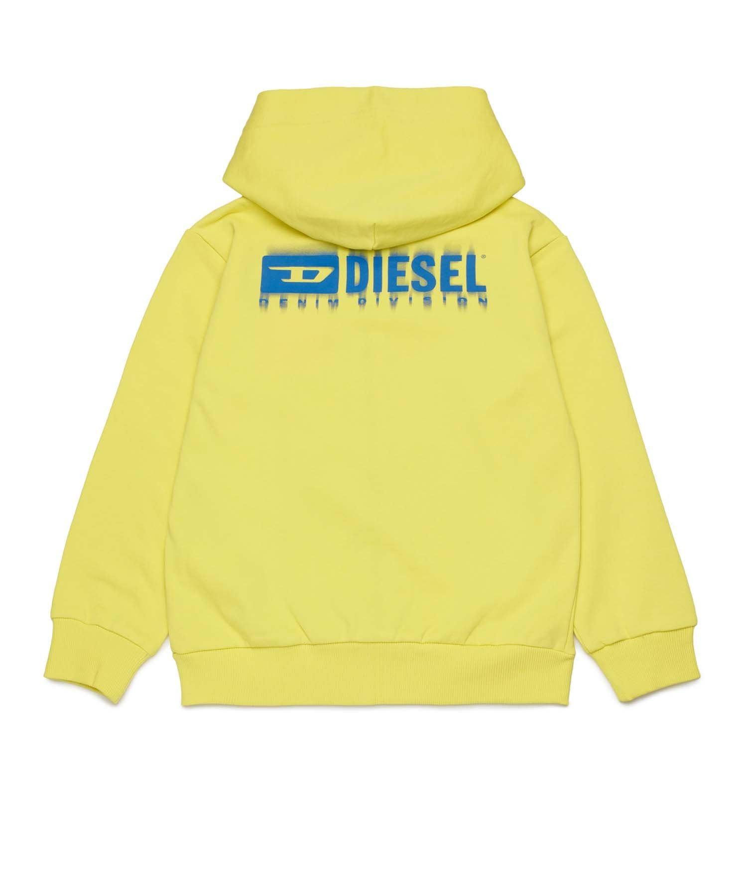 Детская и подростковая толстовка на молнии с логотипом бренда DIESEL, Yellow — фото 2