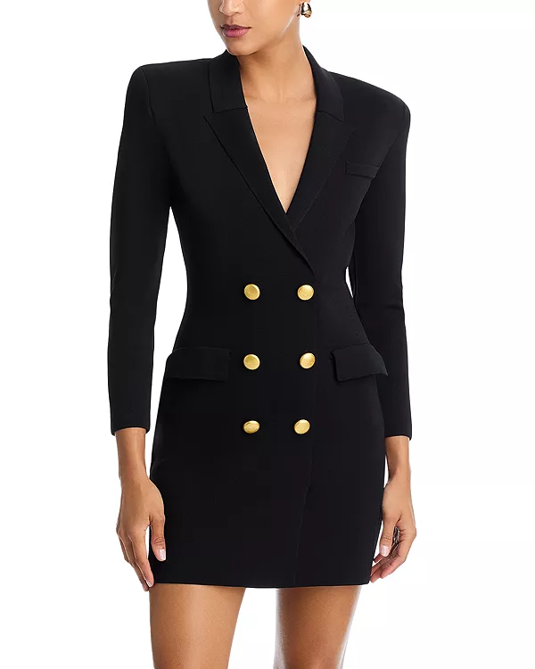 

Вязаный блейзер-мини-платье Meyumi L'Agence, черный