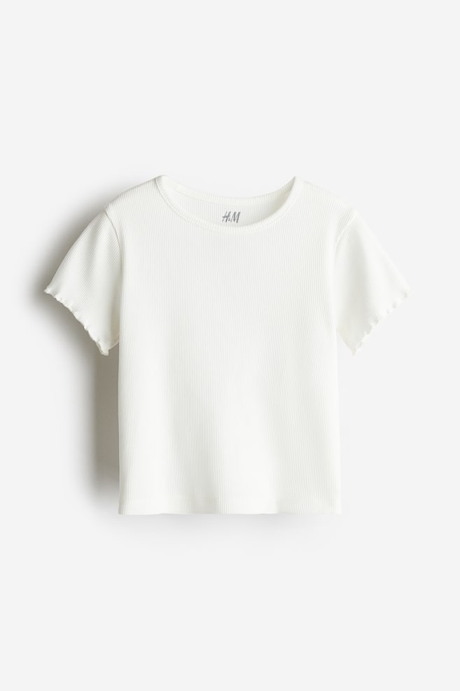 

Рубашка из ребристого джерси H&M, белый