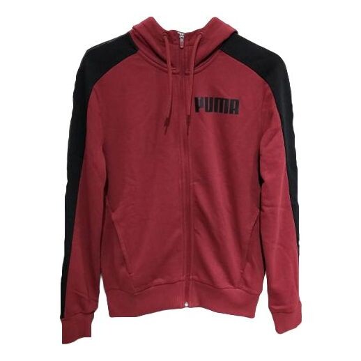 

Толстовка casual sports hooded zipper jacket red Puma, красный