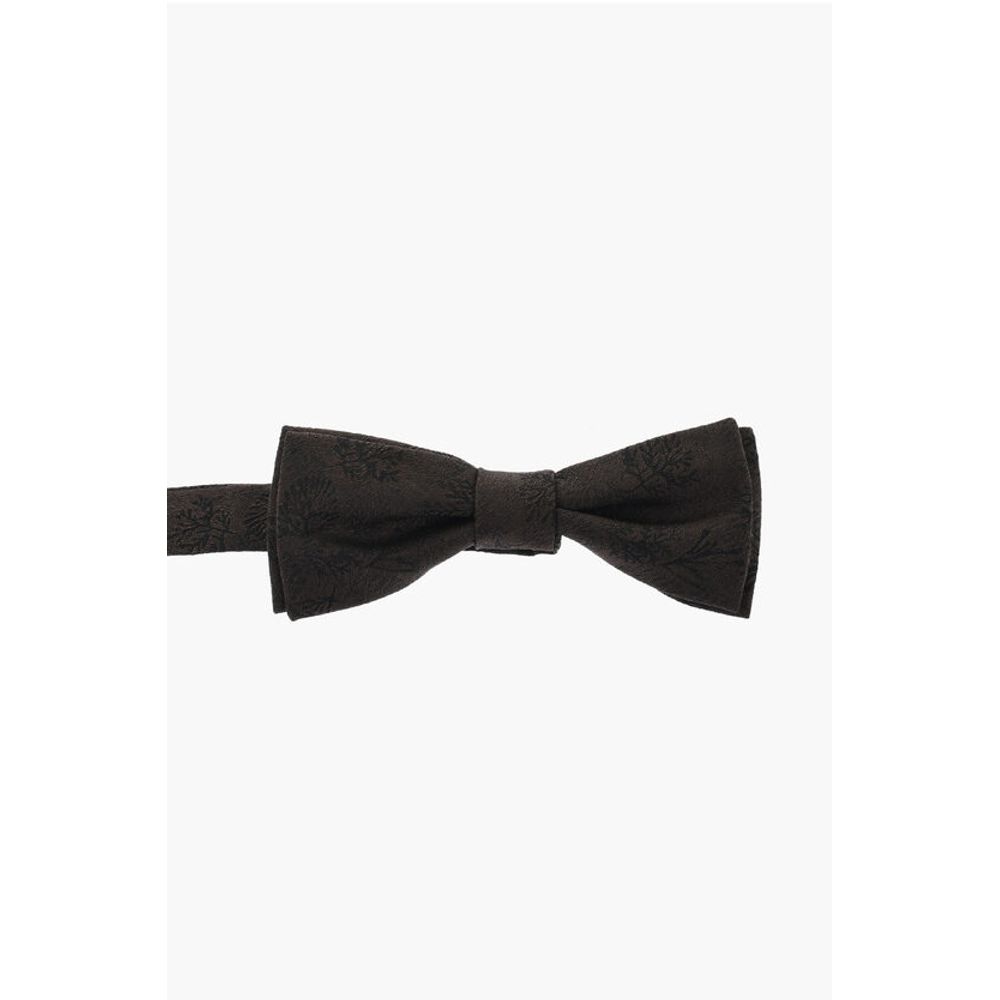 

CC COLLECTION Галстук-бабочка из жаккардовой шелковой смеси Corneliani, коричневый