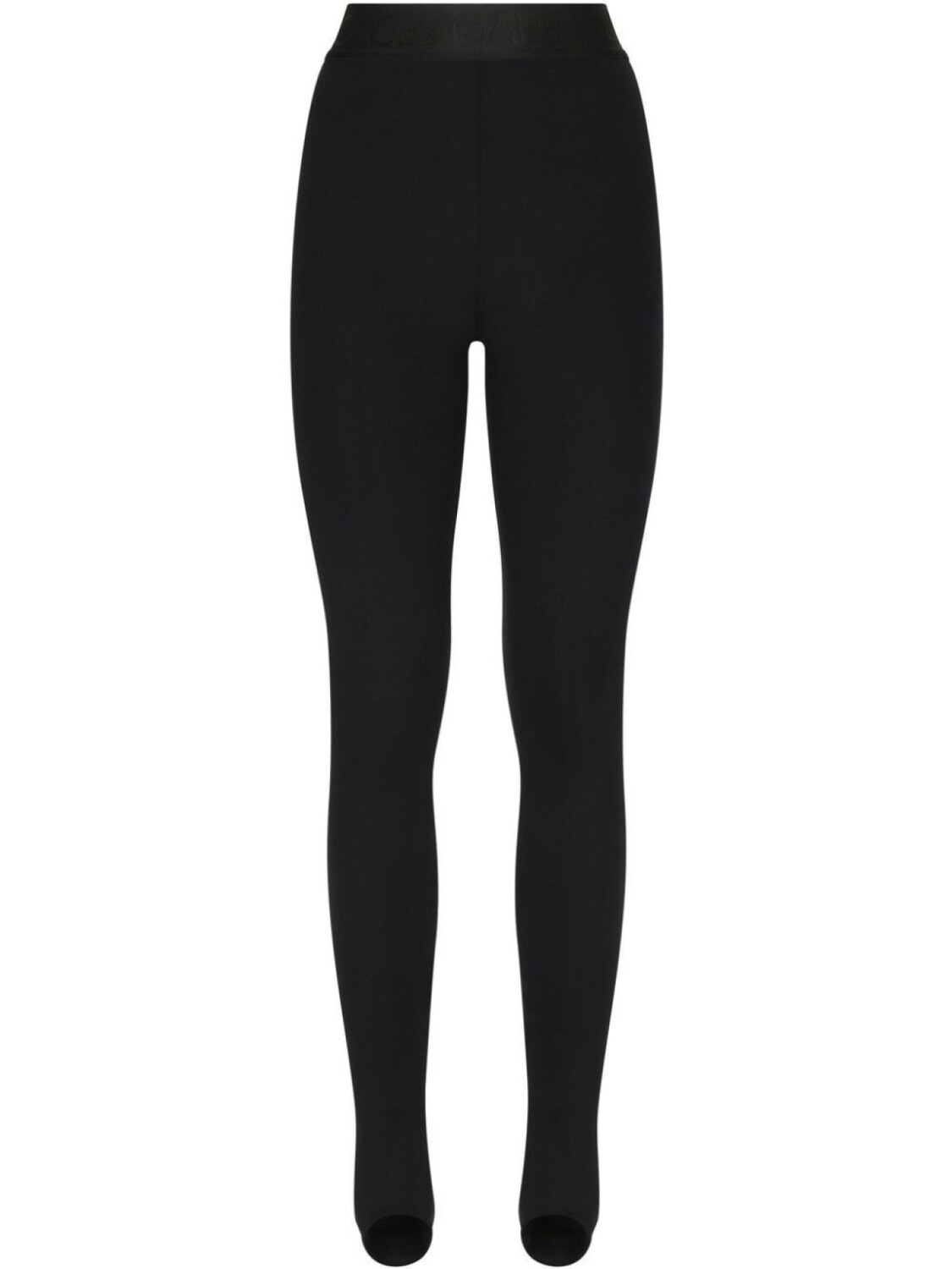 

Dolce & Gabbana Technical jersey leggings with branded elastic, черный