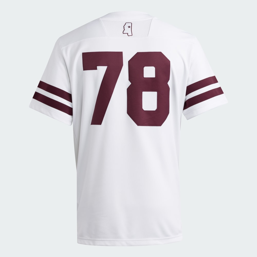 Джерси Adidas Mississippi State Bulldogs Premier Away Football Jersey, белый — фото 2