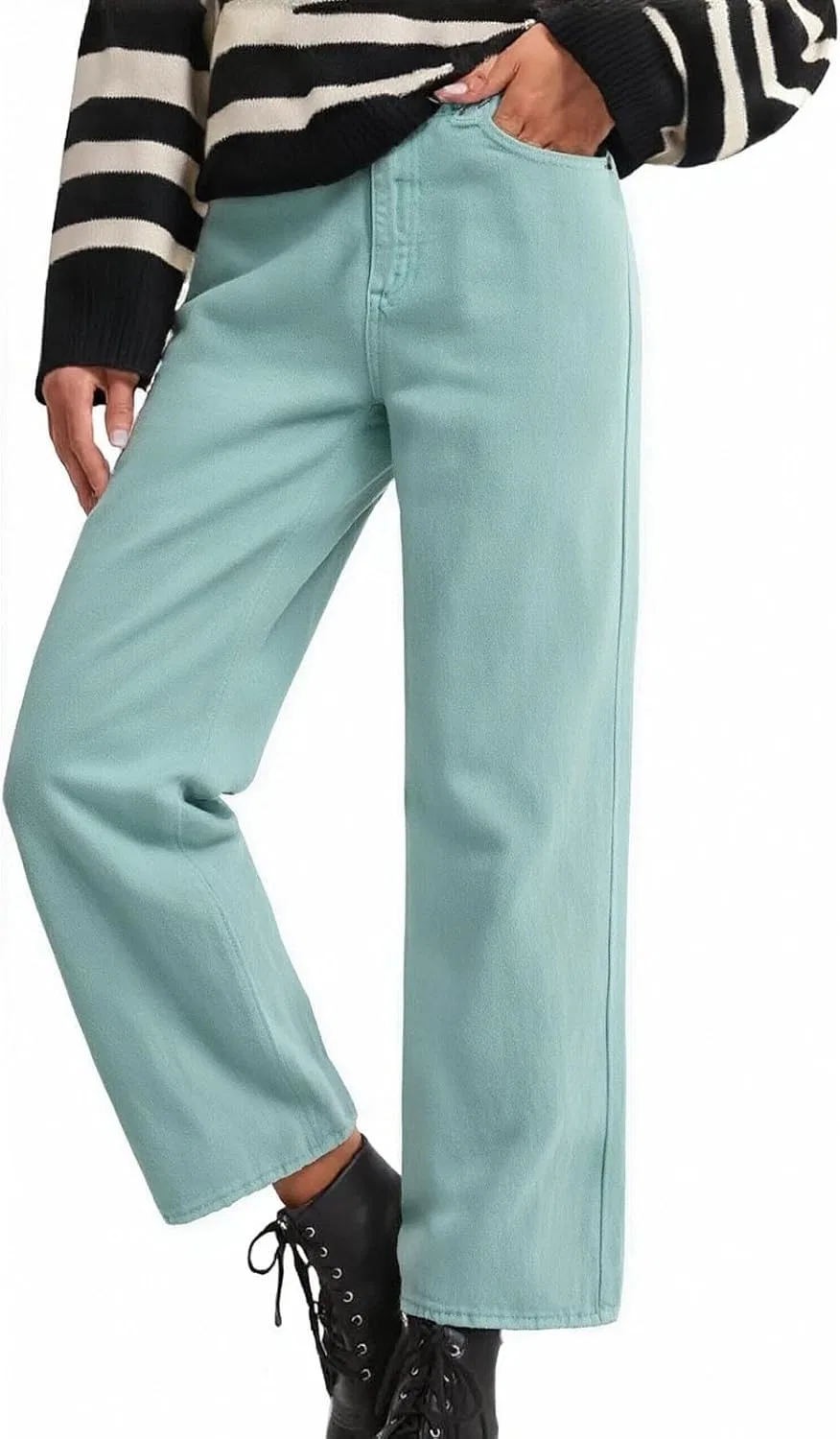 Джинсы свободные Women‘s Wide Leg Jeans, Mint Green