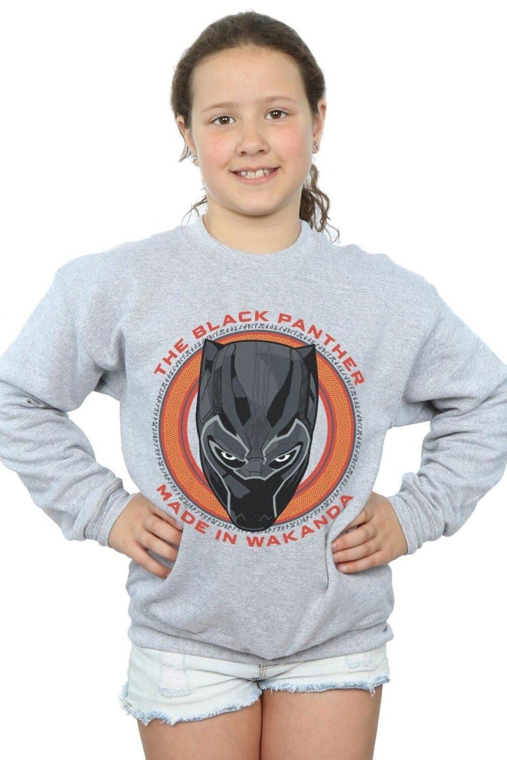 

Красный свитшот Black Panther Made in Wakanda Marvel, серый