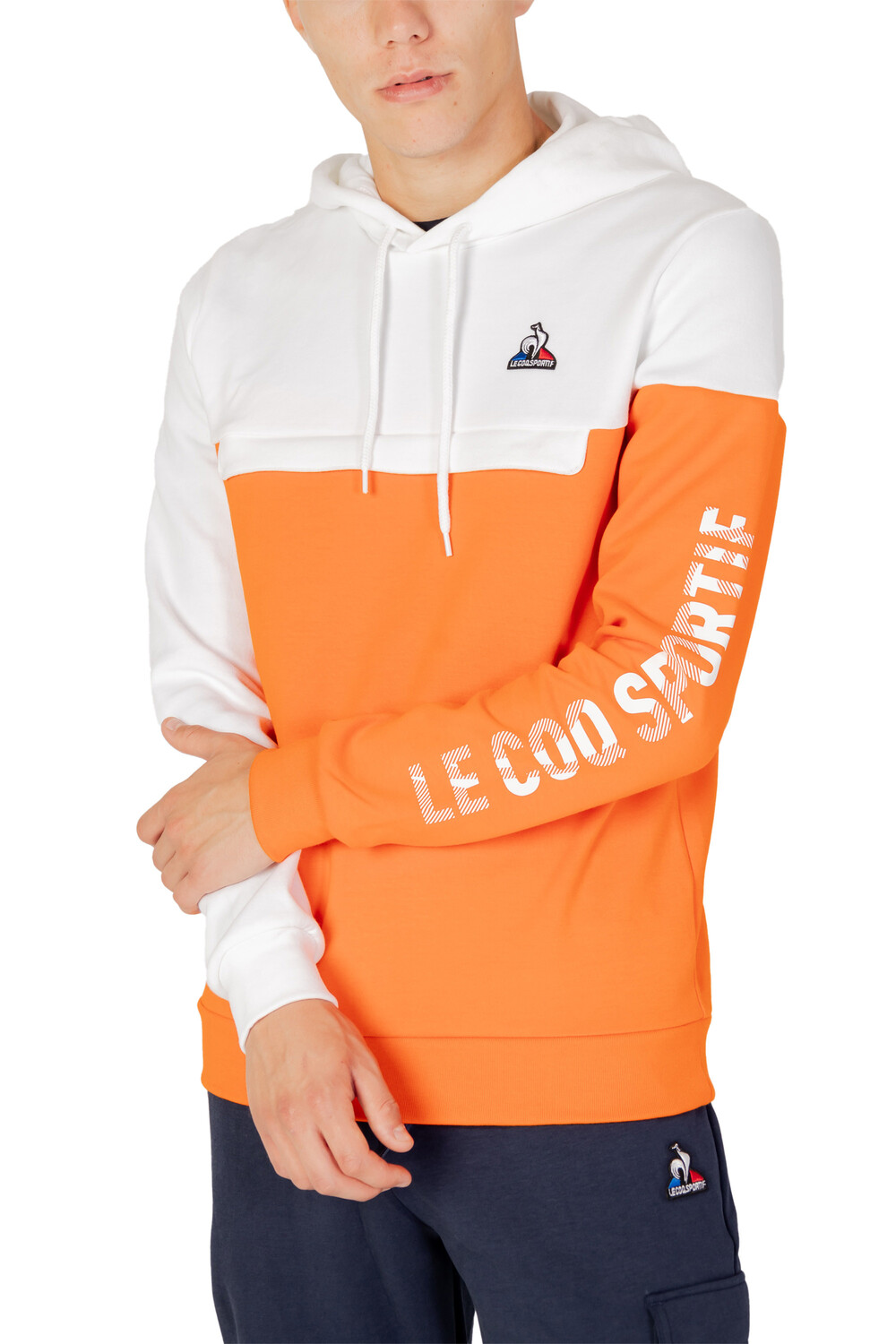

Толстовка мужская Le Coq Sportif с принтом, оранжево-белый