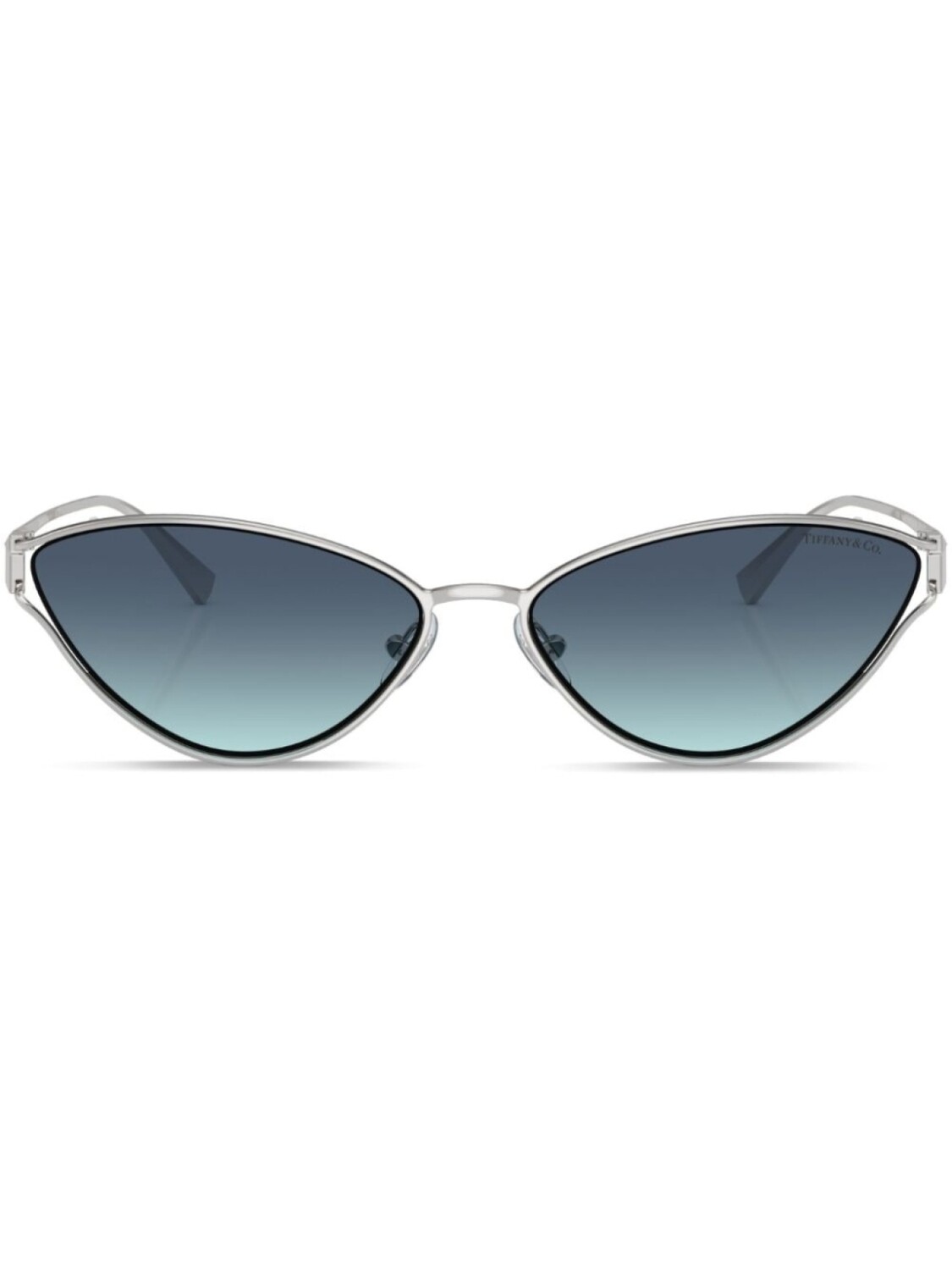 

Tiffany & Co Eyewear солнцезащитные очки в оправе 'кошачий глаз', серебристый