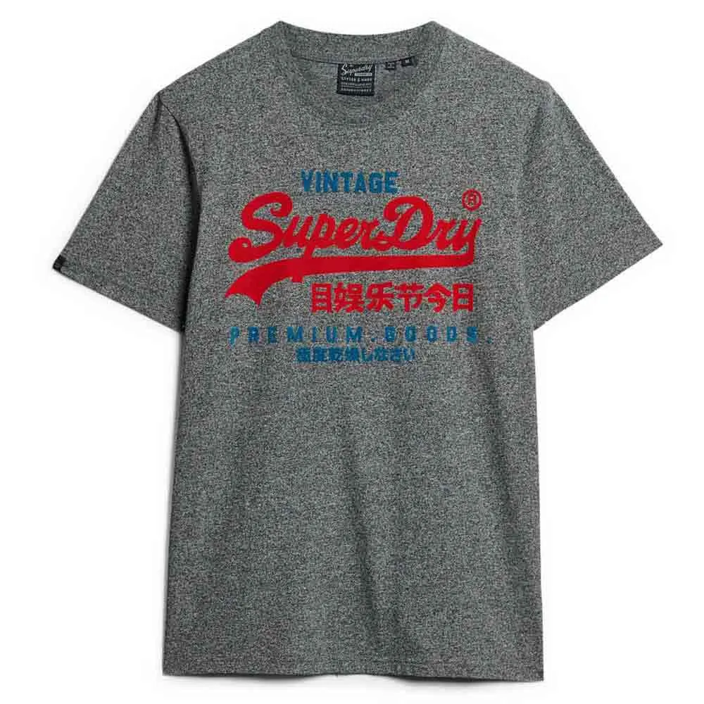 

Футболка Superdry Duo Vintage Logo, серый