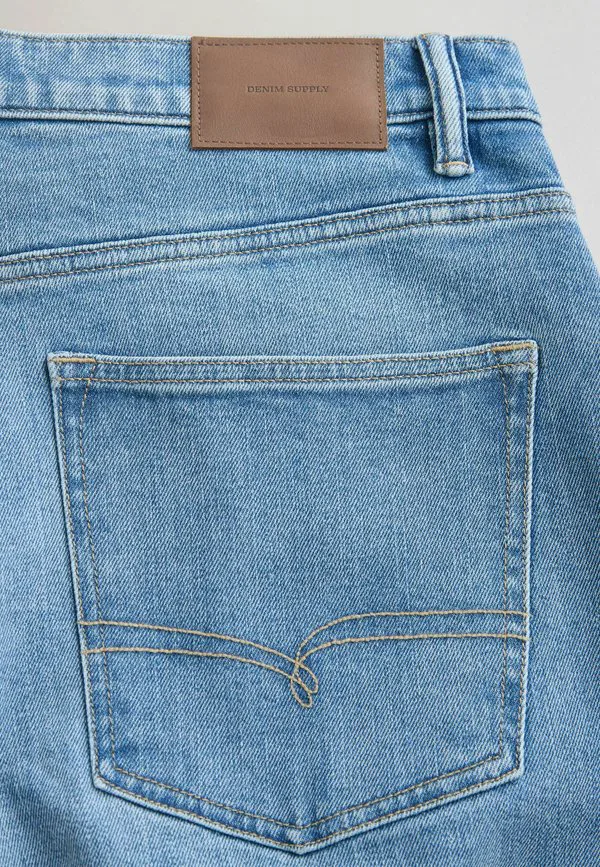 Оригинальные потертые свободные джинсы Next, Light Blue Denim — фото 4