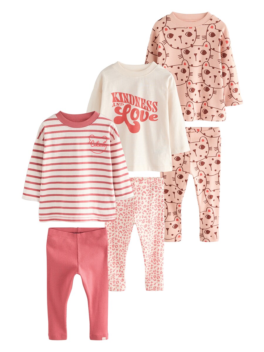 

Пижама Next, цвет Beige/Rose/Red