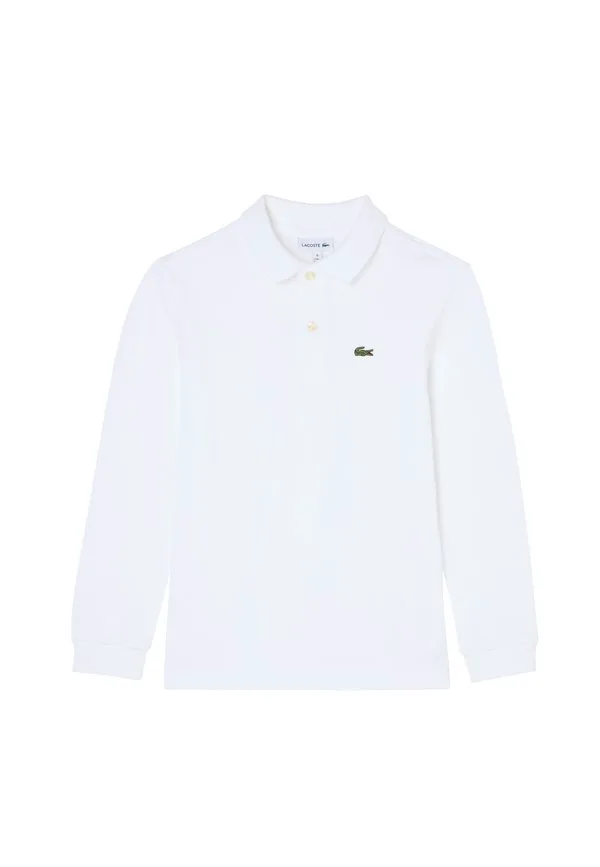 Рубашка-Поло пике с длинными рукавами Lacoste, White