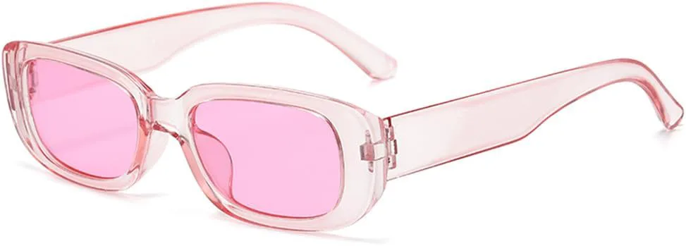 

Солнцезащитные очки UV400 - маленькая оправа в стиле панк, разноцветные, для женщин и мужчин, для бега и занятий спортом на открытом воздухе UYPTK, Clear Pink