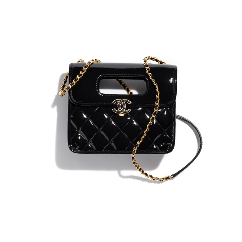 

Кожаная мини-сумка через плечо CHANEL черная