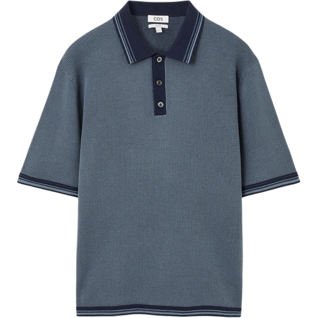 

Рубашка поло мужская синяя Cos, синий