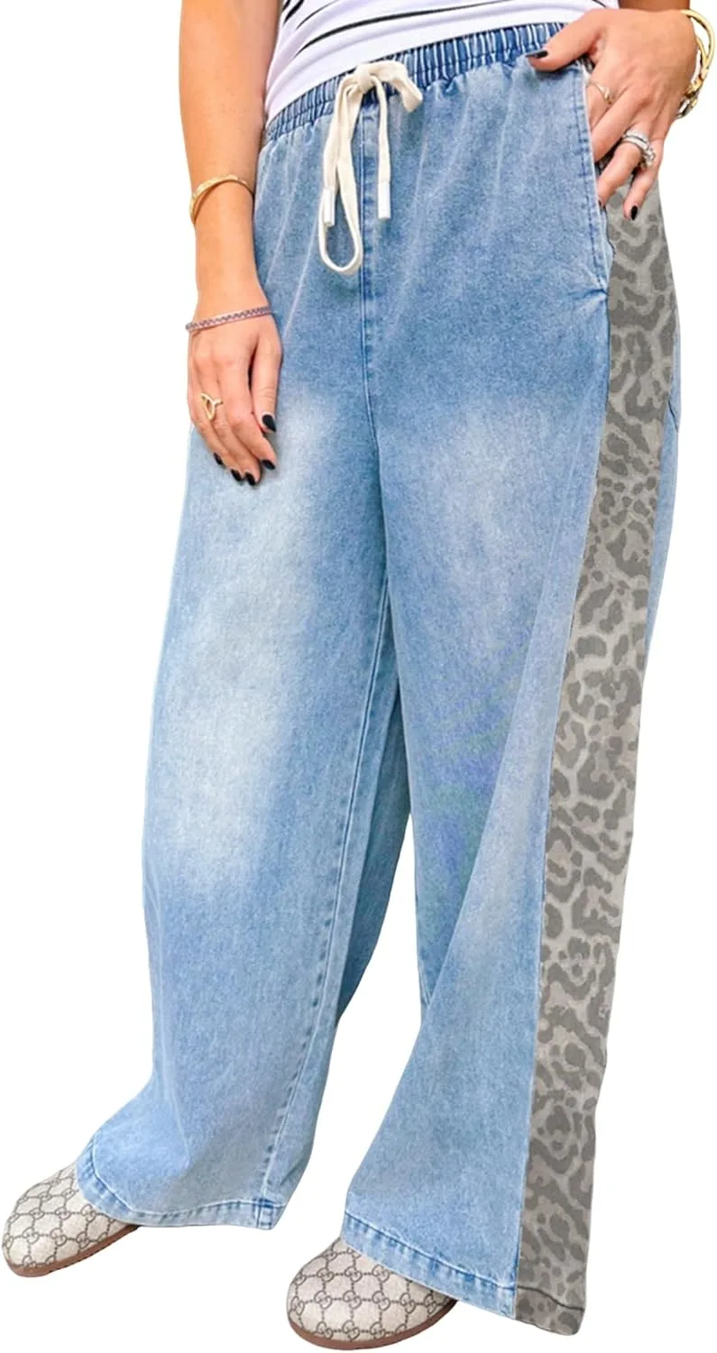 

Джинсы для женщин Beau Blue с завязками и эластичным поясом Loricete